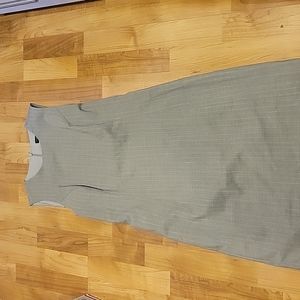 Banana Republic Shift Dress Wool Blend Sleeveless Pinstripes Gray 8